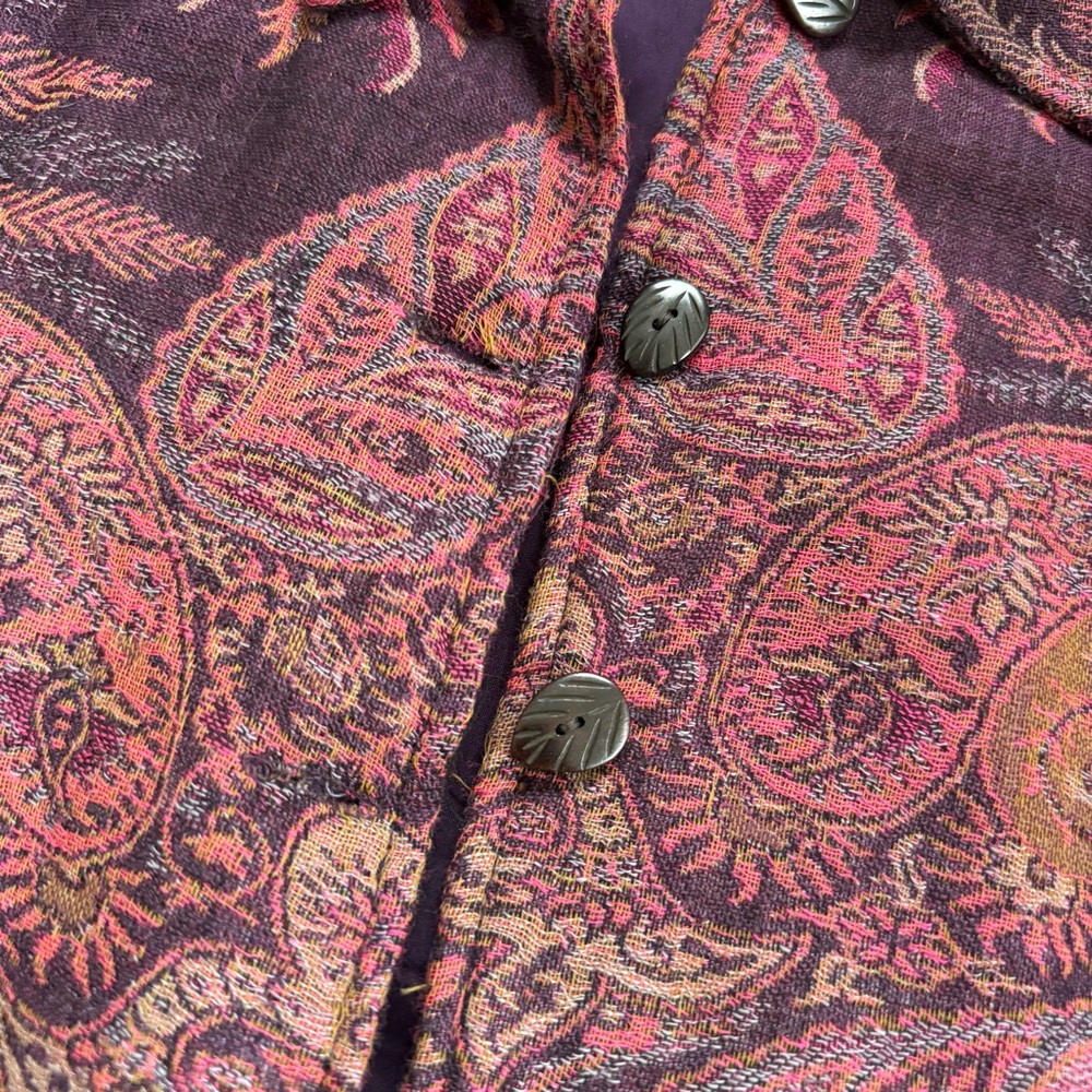 Beaded Wool Button-Up Jacket - Picture 3 of 10